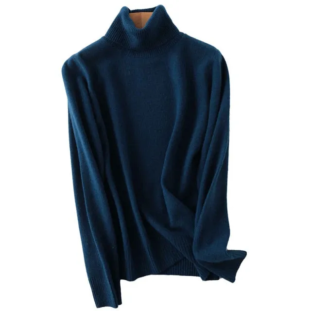 100% Merino Wool Turtleneck Sweater