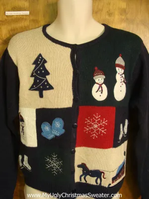 80s Christmas Scene Bad Christmas Sweater