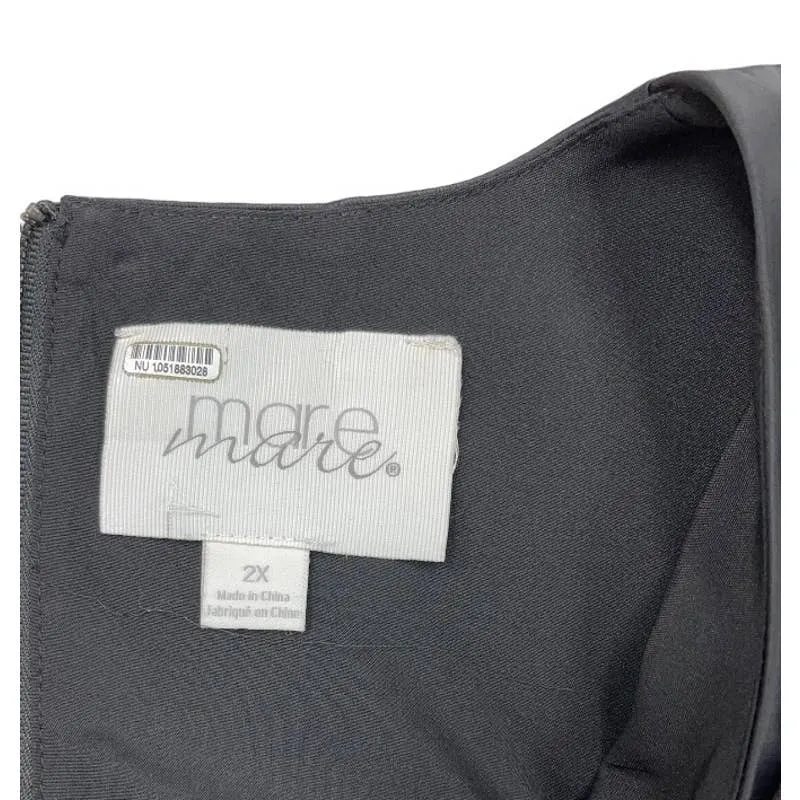 Anthropologie Mare Mare Puffsleeve Top Size 2X Black New Plus Size