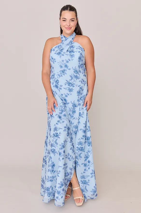 Athena Chiffon Floral Print Dress | Made To Order