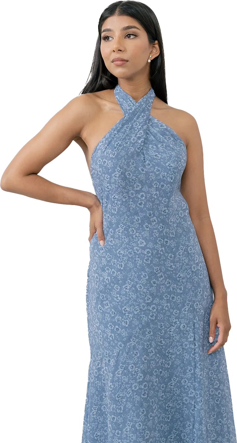 Athena Chiffon Floral Print Dress | Made To Order
