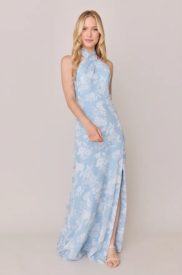 Athena Chiffon Floral Print Dress | Made To Order