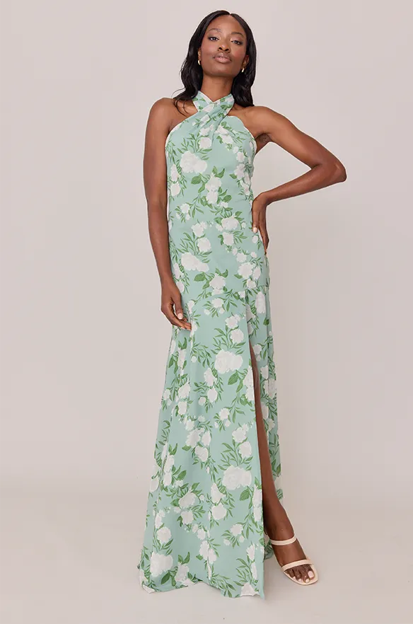 Athena Chiffon Floral Print Dress | Made To Order