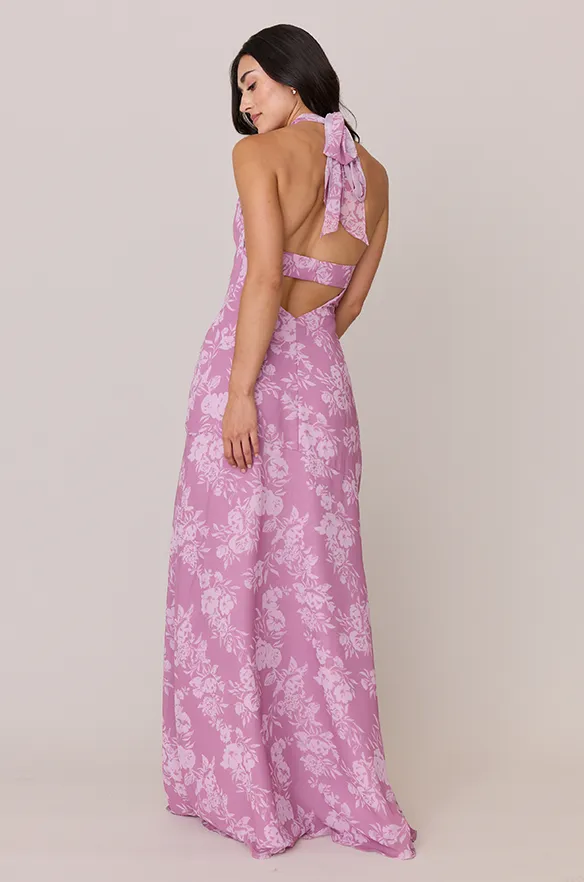 Athena Chiffon Floral Print Dress | Made To Order