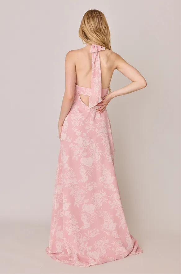 Athena Chiffon Floral Print Dress | Made To Order