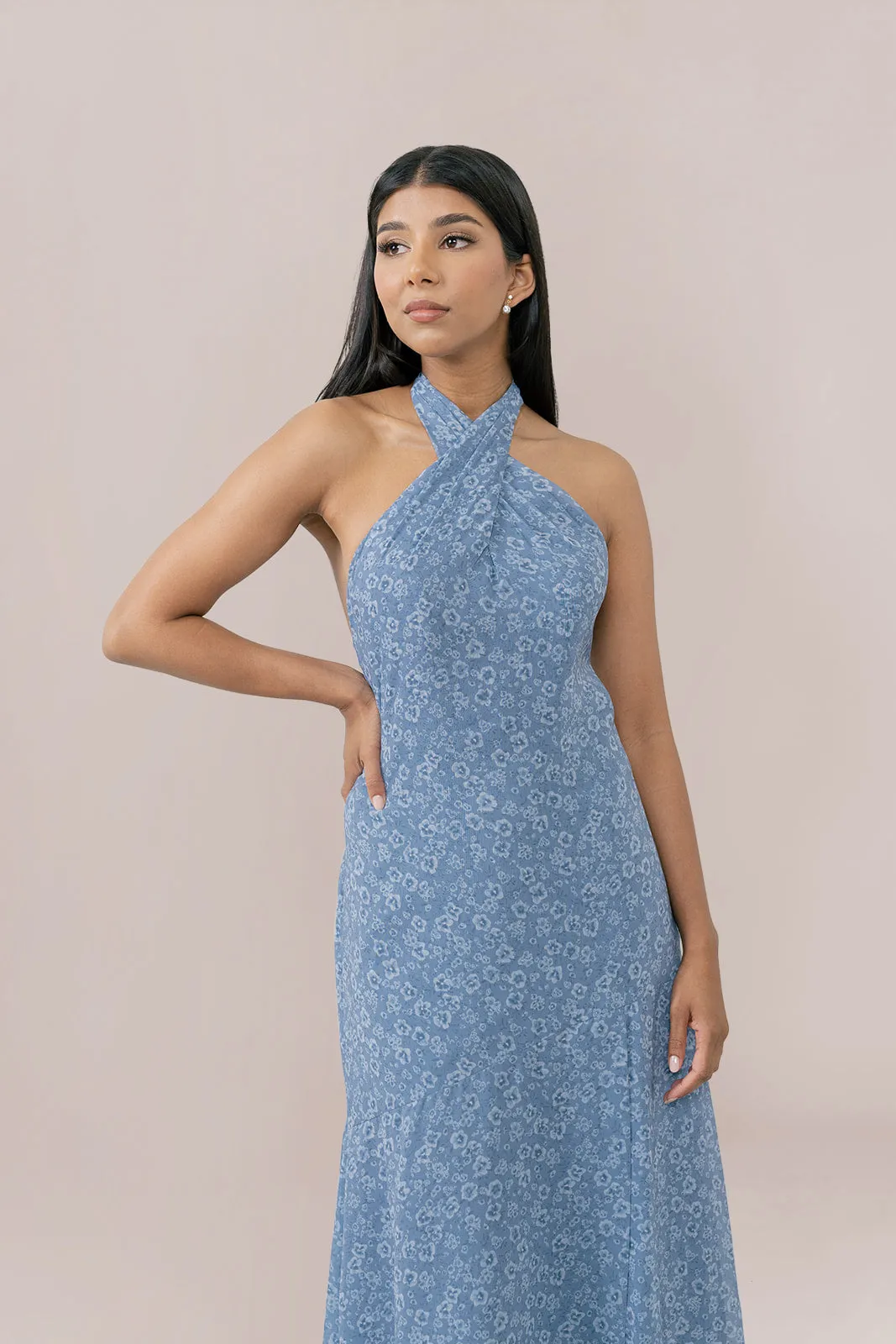 Athena Chiffon Floral Print Dress | Made To Order