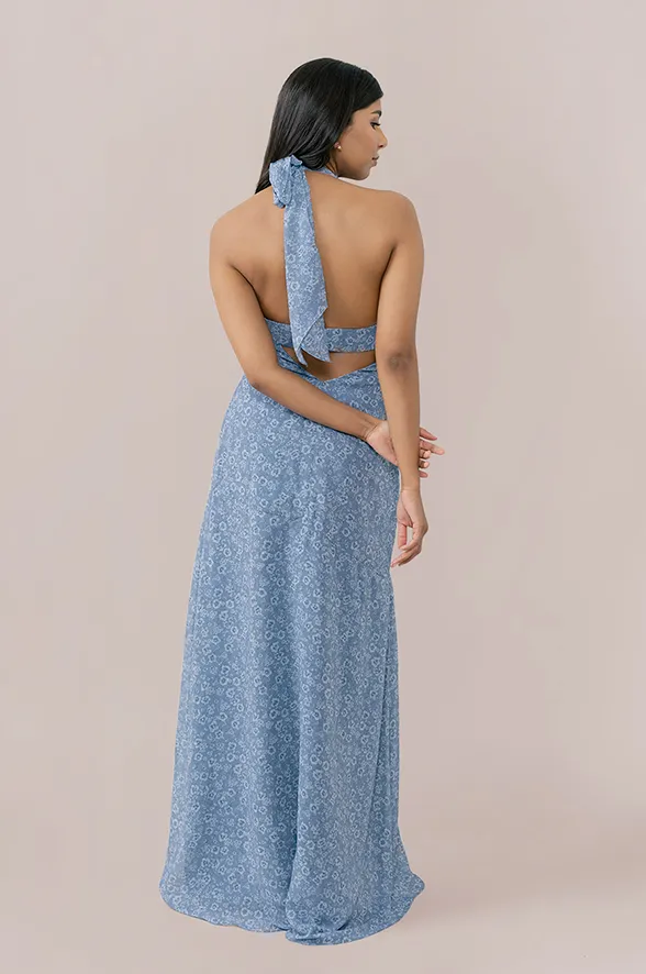Athena Chiffon Floral Print Dress | Made To Order