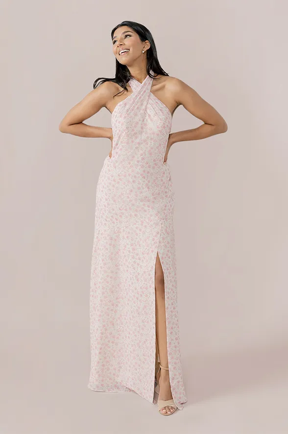 Athena Chiffon Floral Print Dress | Made To Order