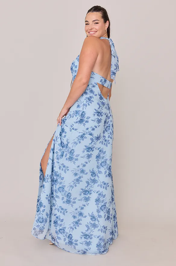 Athena Chiffon Floral Print Dress | Made To Order