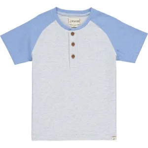 Beacon Raglan Block Henley - Grey/Navy