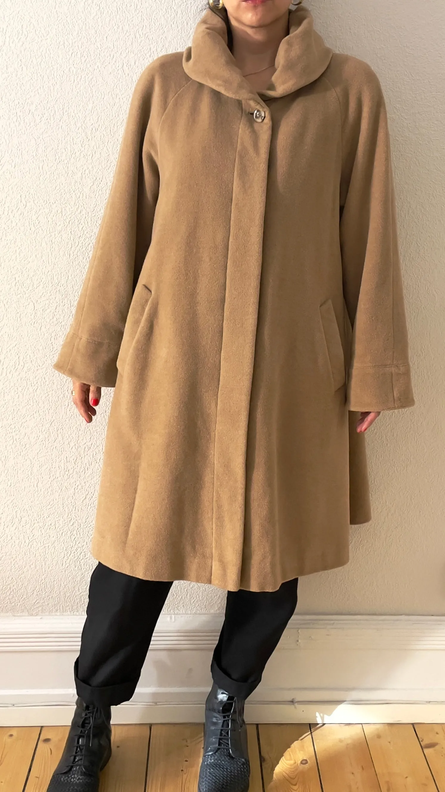 Beige Wool Angora Coat - Fabiani
