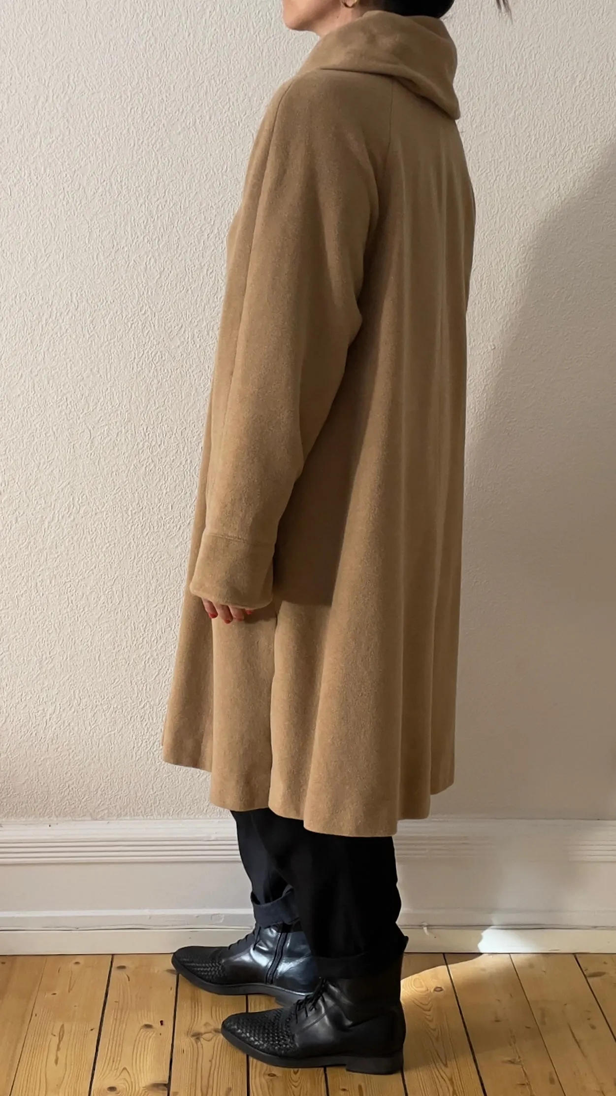 Beige Wool Angora Coat - Fabiani