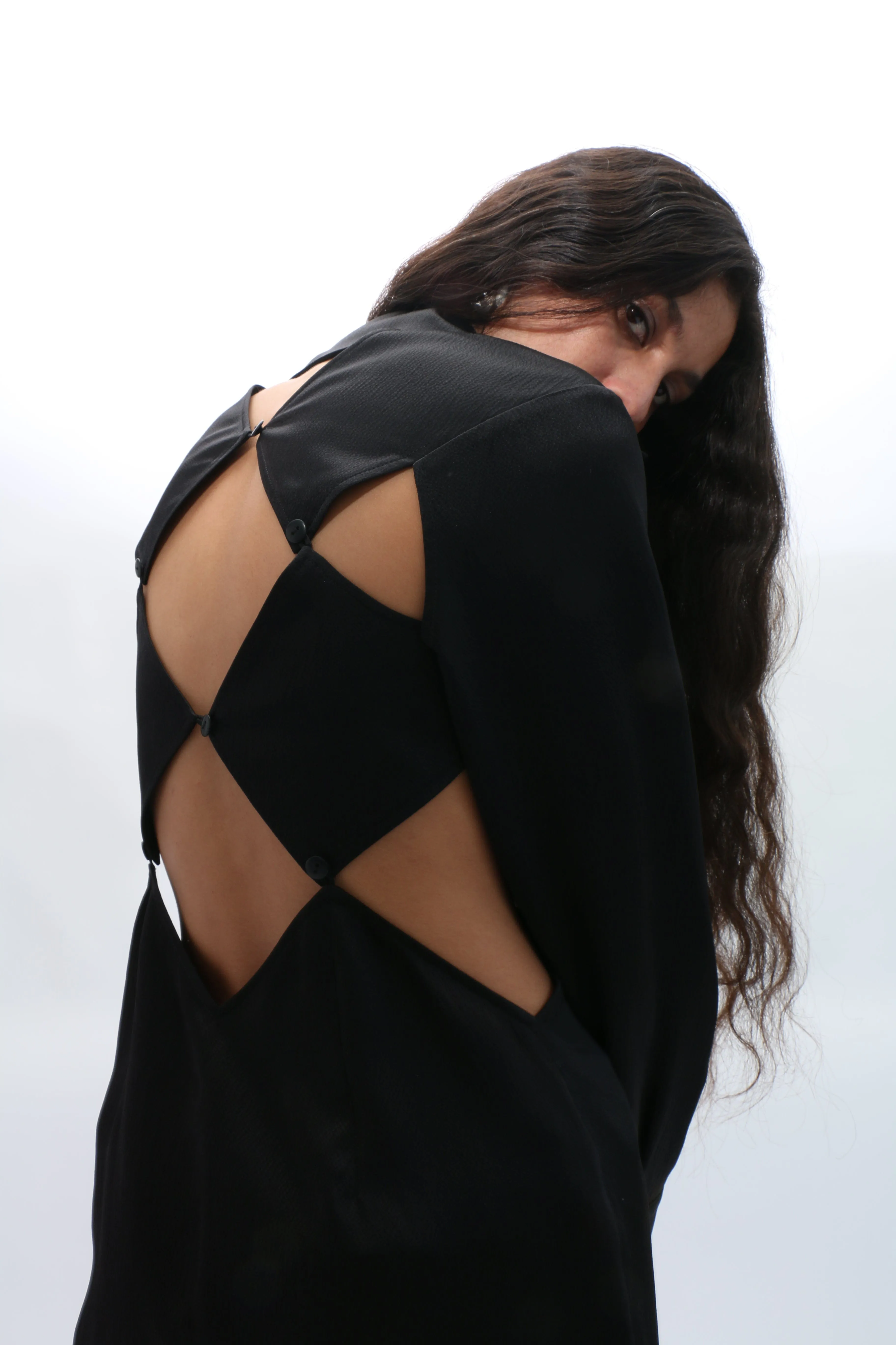 Black Squares Silk Shirt