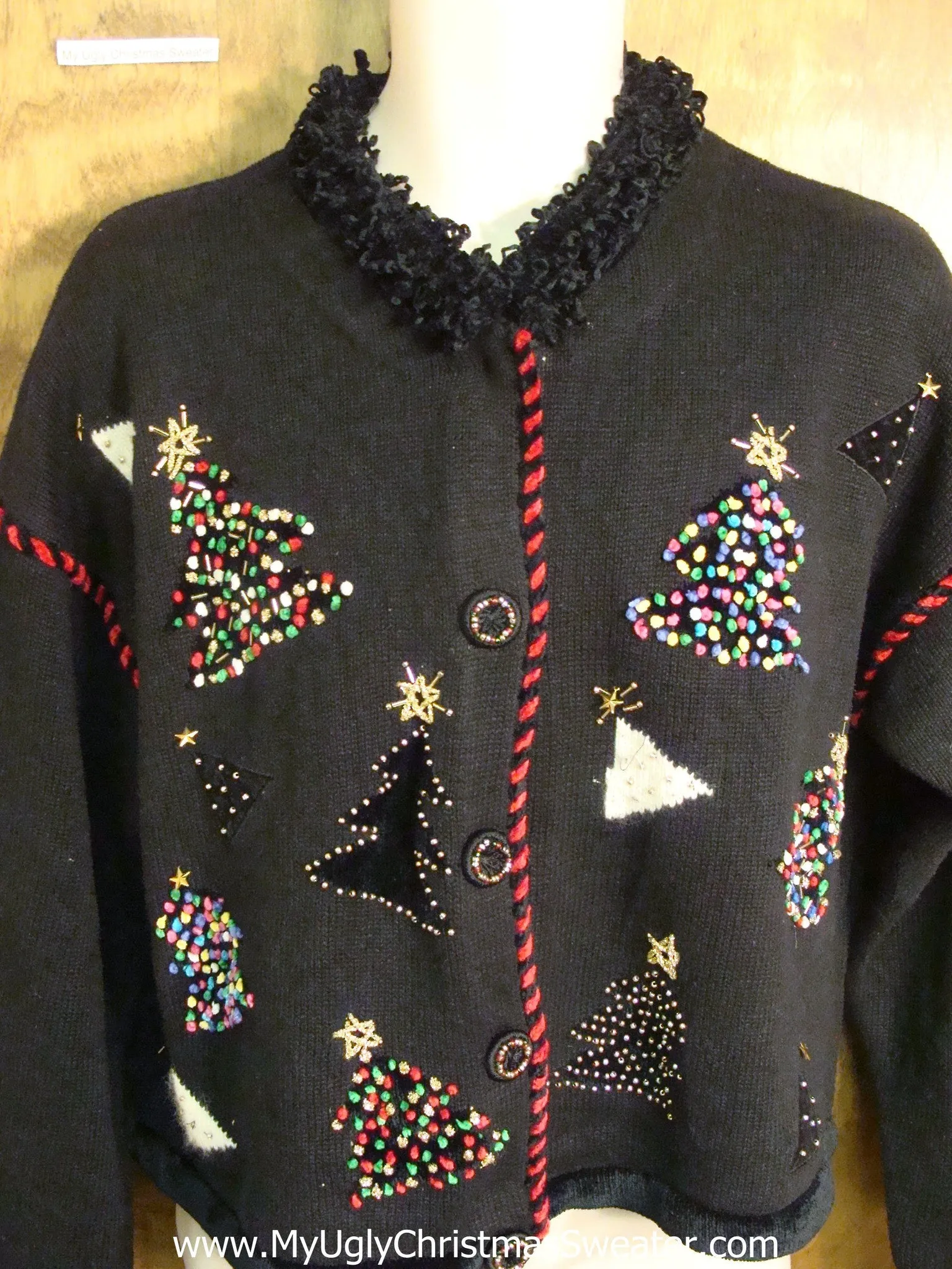 Bling 80s Christmas Tree Festive Ugly Christmas Sweater