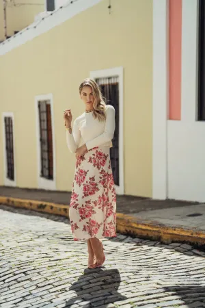 Bliss Combo Slip Dress Pink Floral