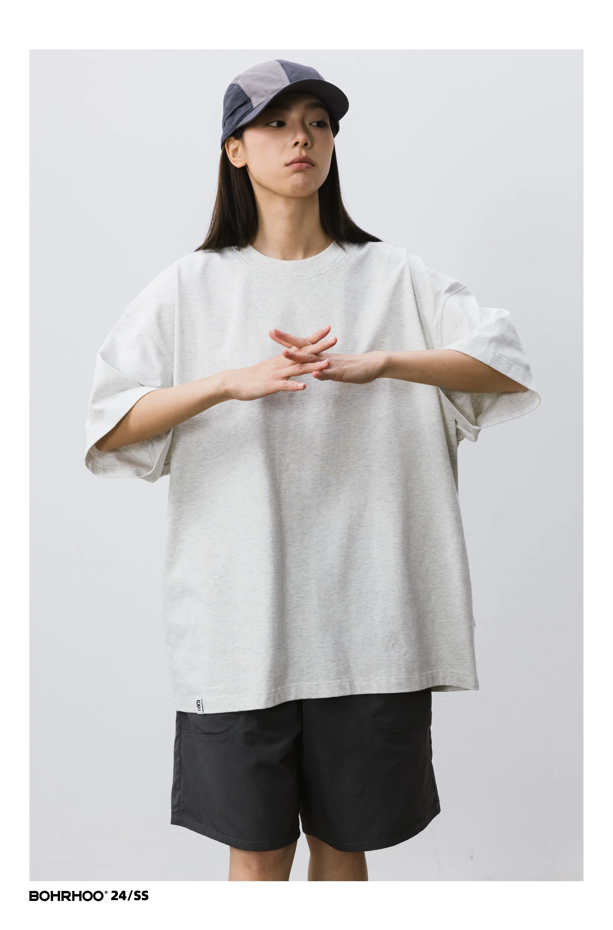 BOHRHOO ルーズコットンベースTシャツ BHH012