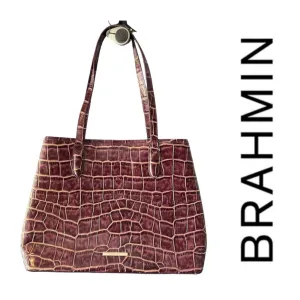 Brahmin Medium Julian Tote Handbag Purse Port Volition New