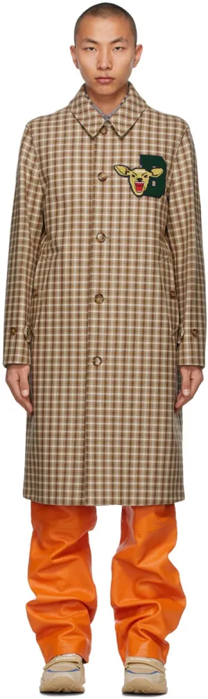 Burberry Beige Check Blackford Car Coat