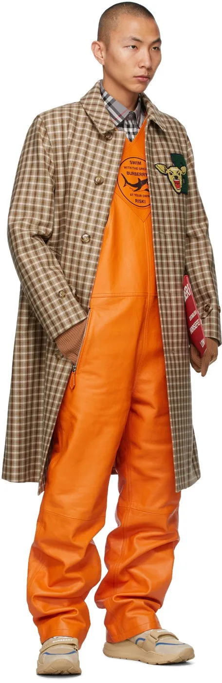 Burberry Beige Check Blackford Car Coat