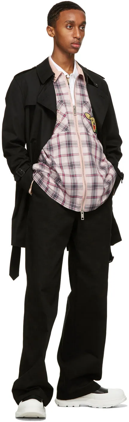 Burberry Black Short Wimbleton Trench Coat
