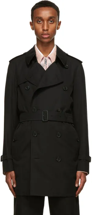 Burberry Black Short Wimbleton Trench Coat