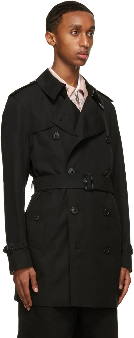 Burberry Black Short Wimbleton Trench Coat