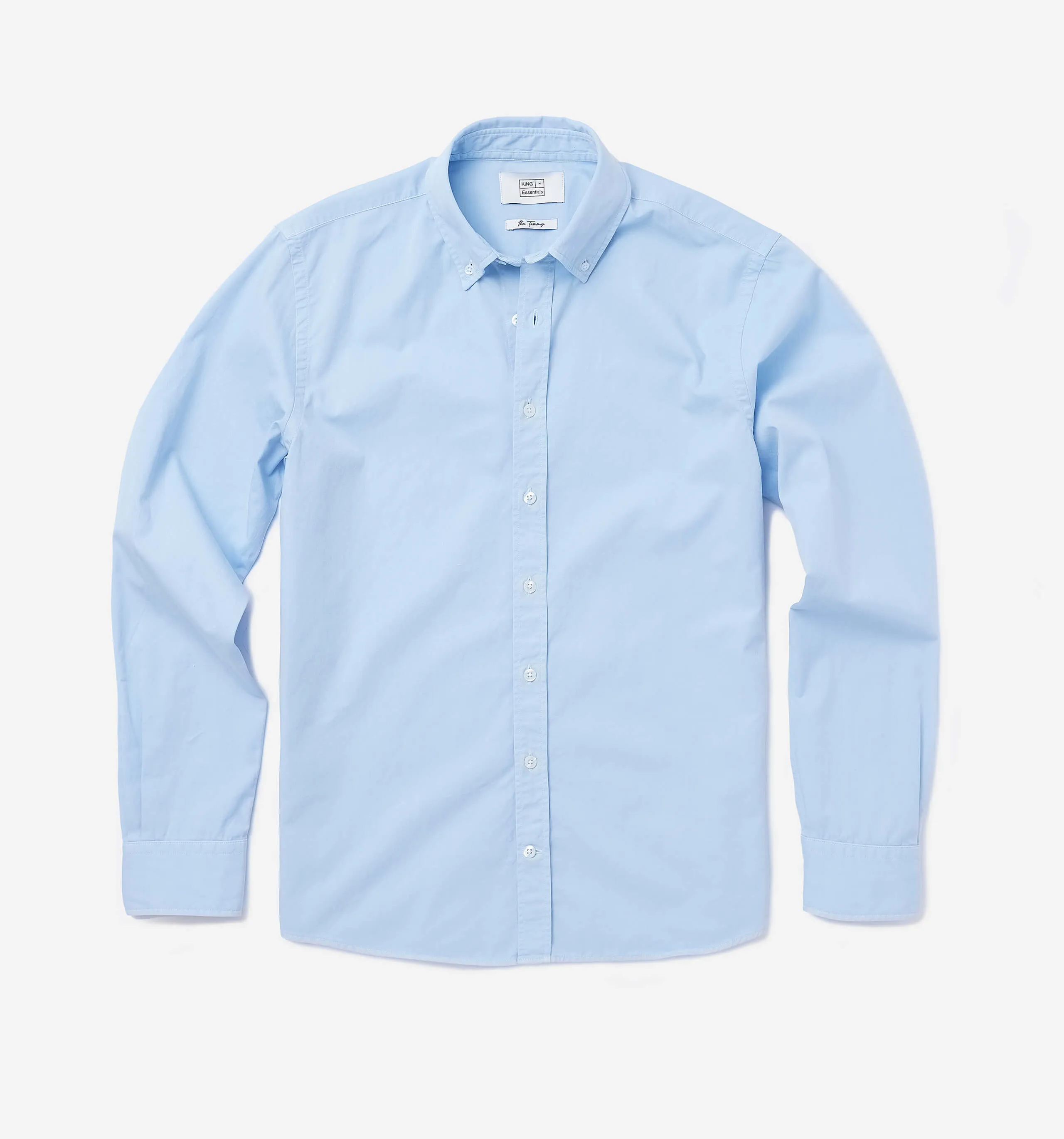 Button Down Garment Dyed Shirt Cerulean