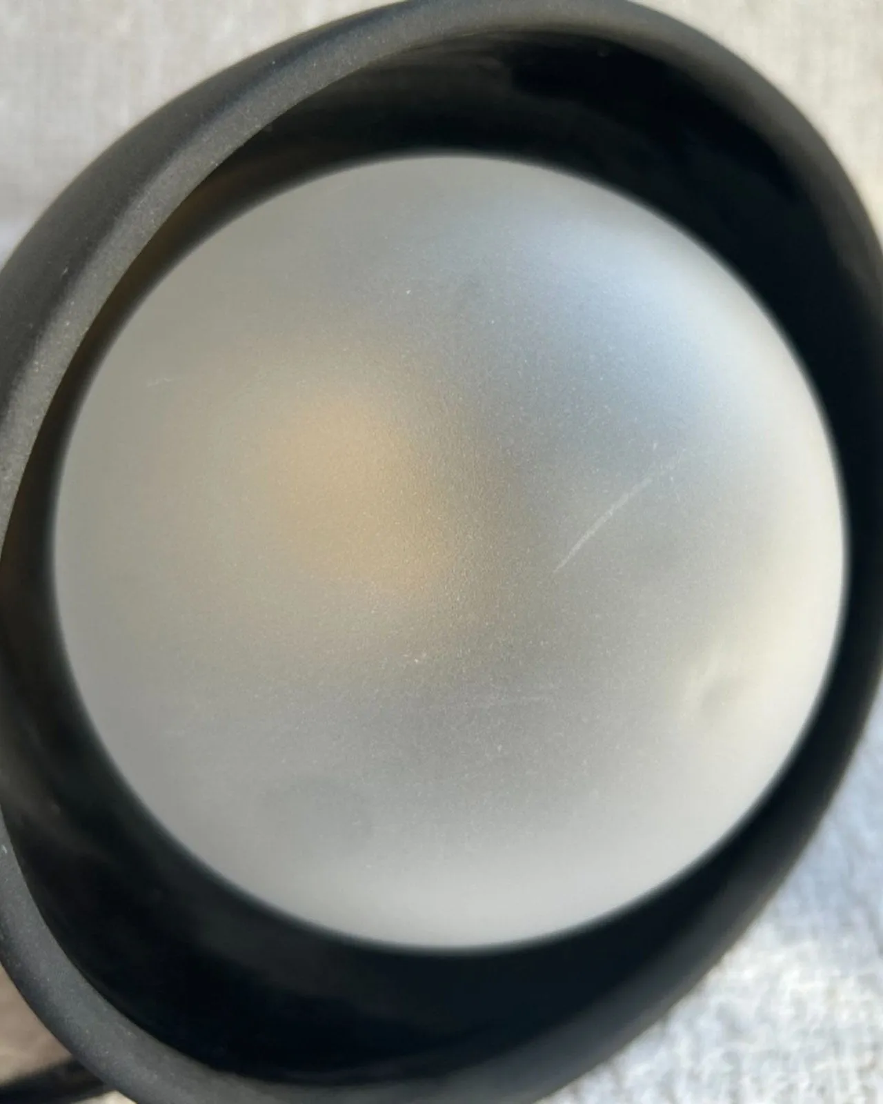 Ceramic Bowl Angle Wall Light | Slate & Black | SALE