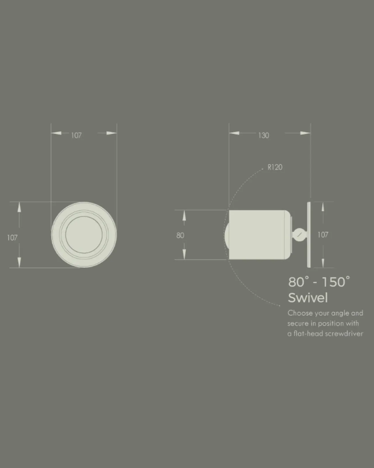 Ceramic Short Adjustable Wall Light | Vanilla Bean & Black | SALE