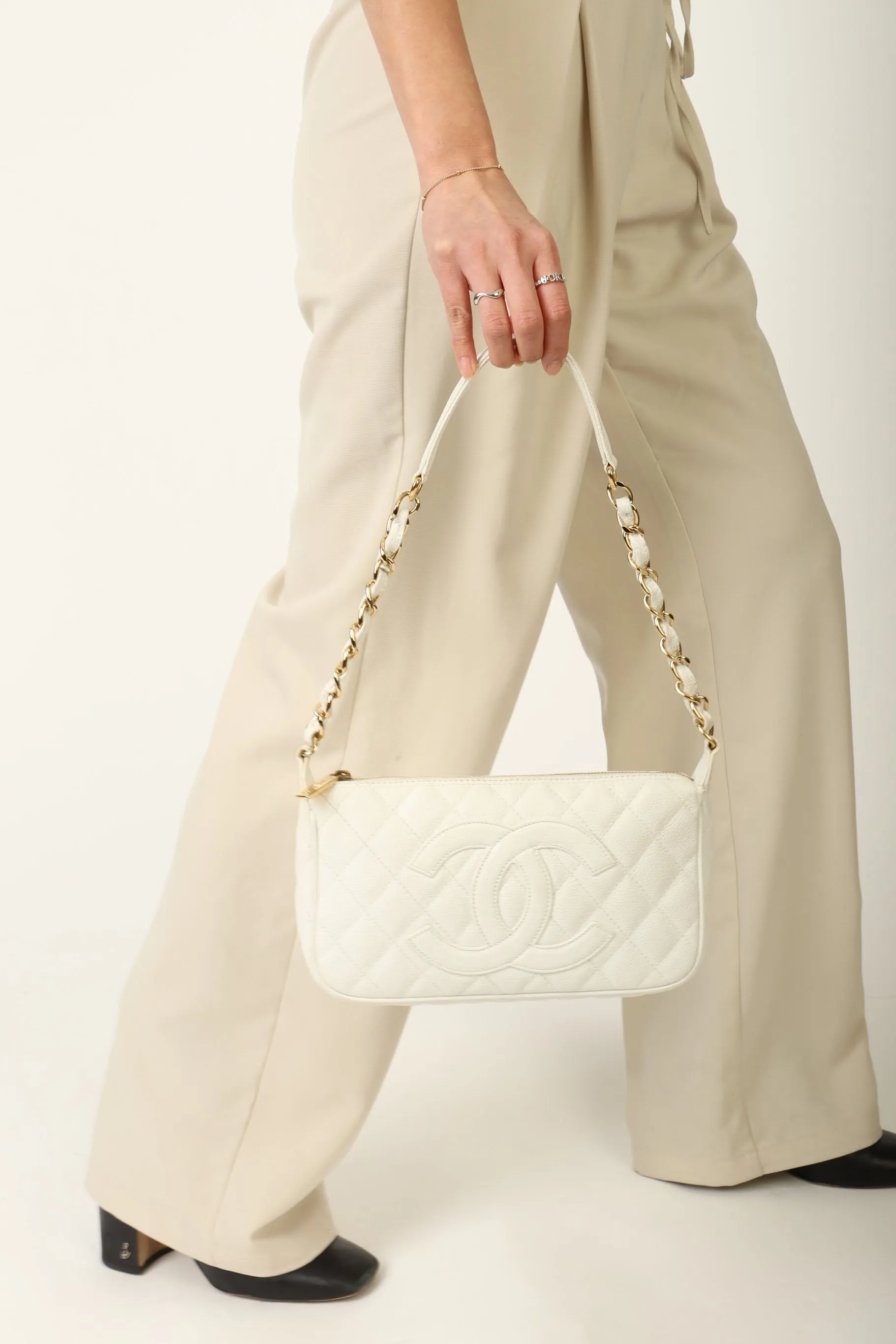 Chanel 2004 Caviar Timeless Pochette