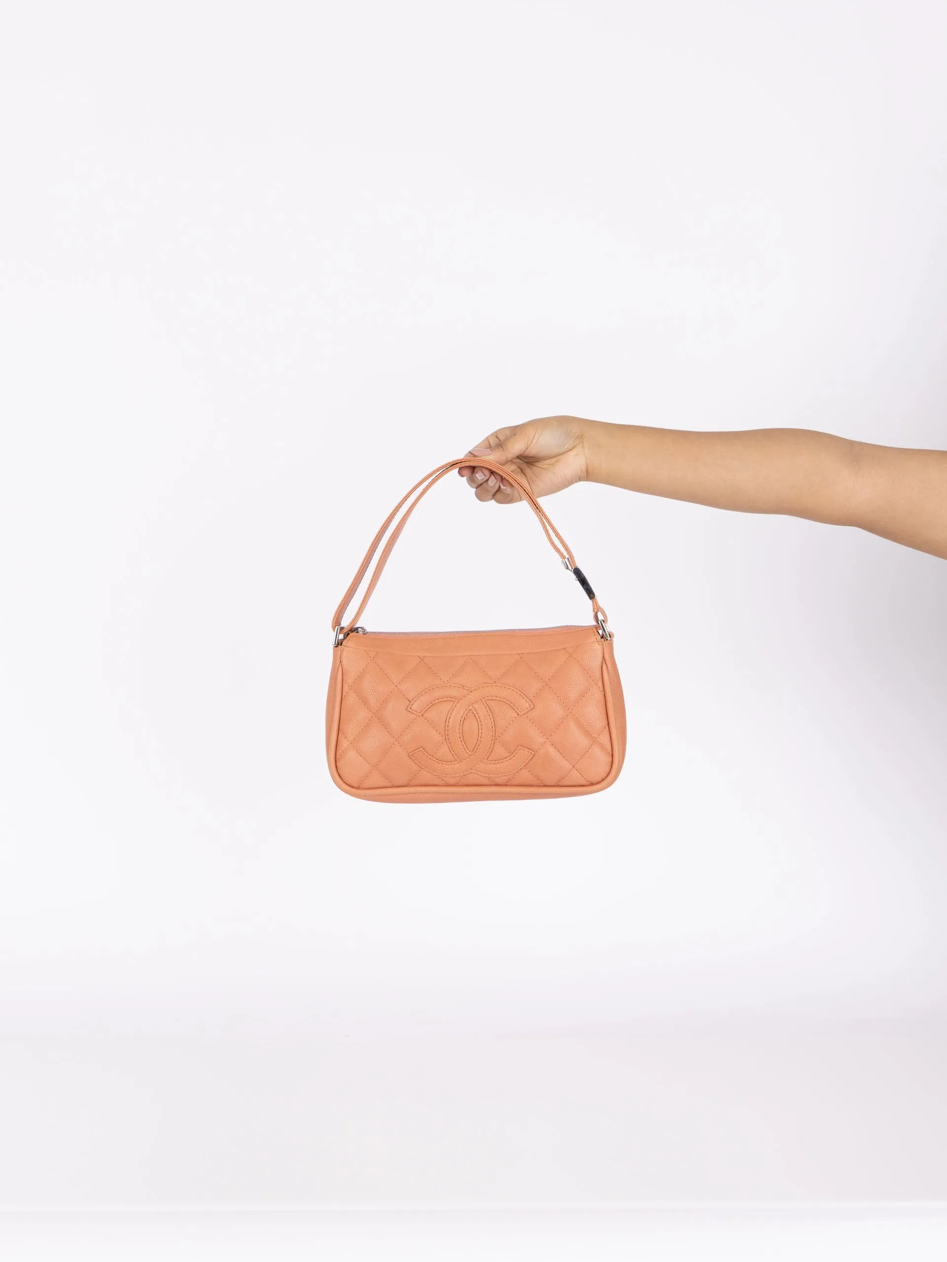 Chanel 2008 Caviar Timeless Pochette