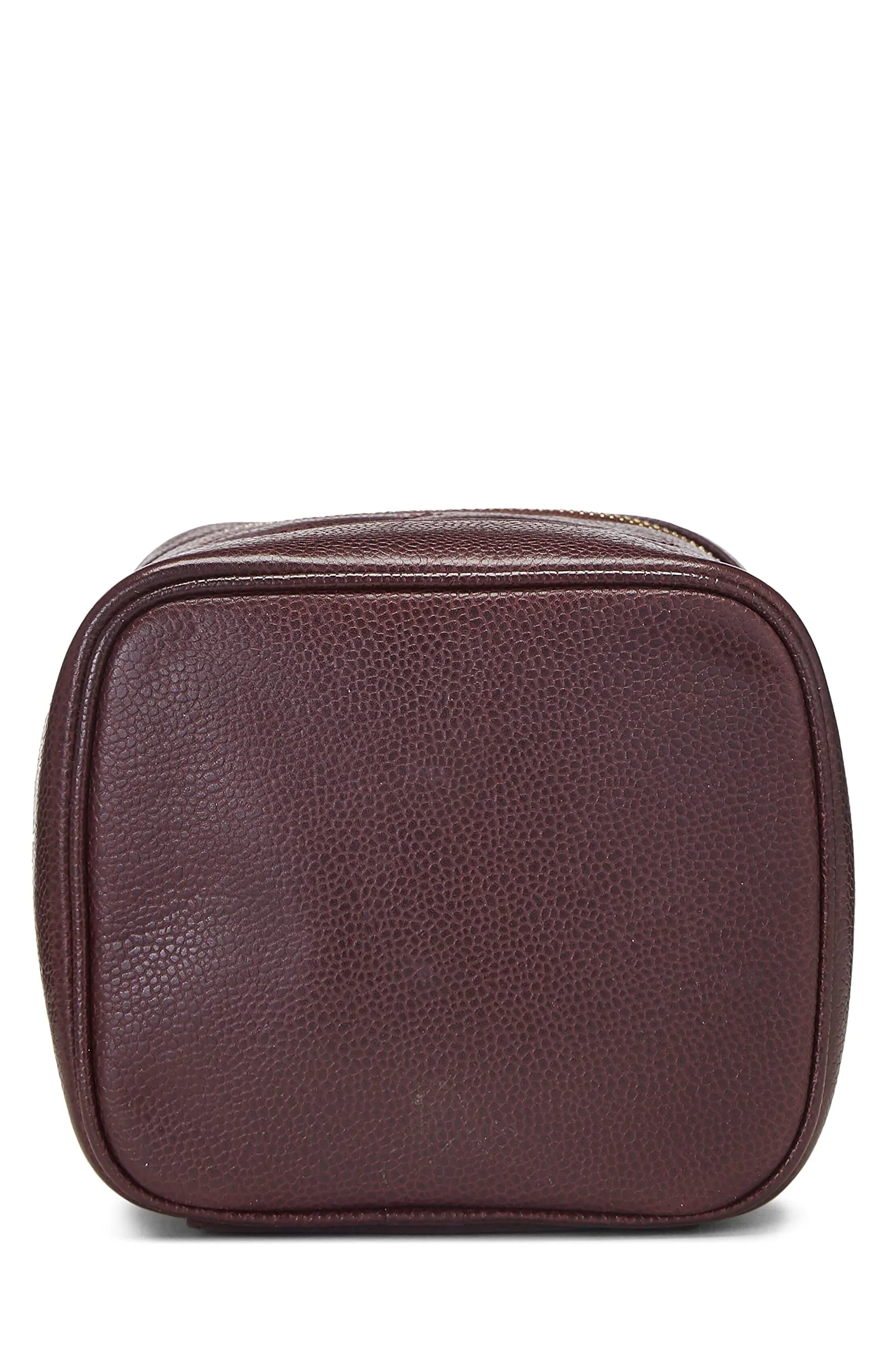 Chanel,  Burgundy Caviar Timeless Vanity, Burgundy