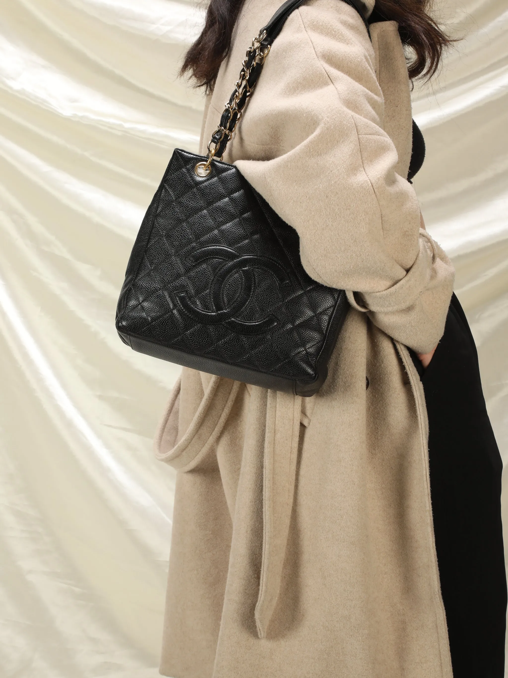 Chanel Timeless Caviar Small Bucket Tote