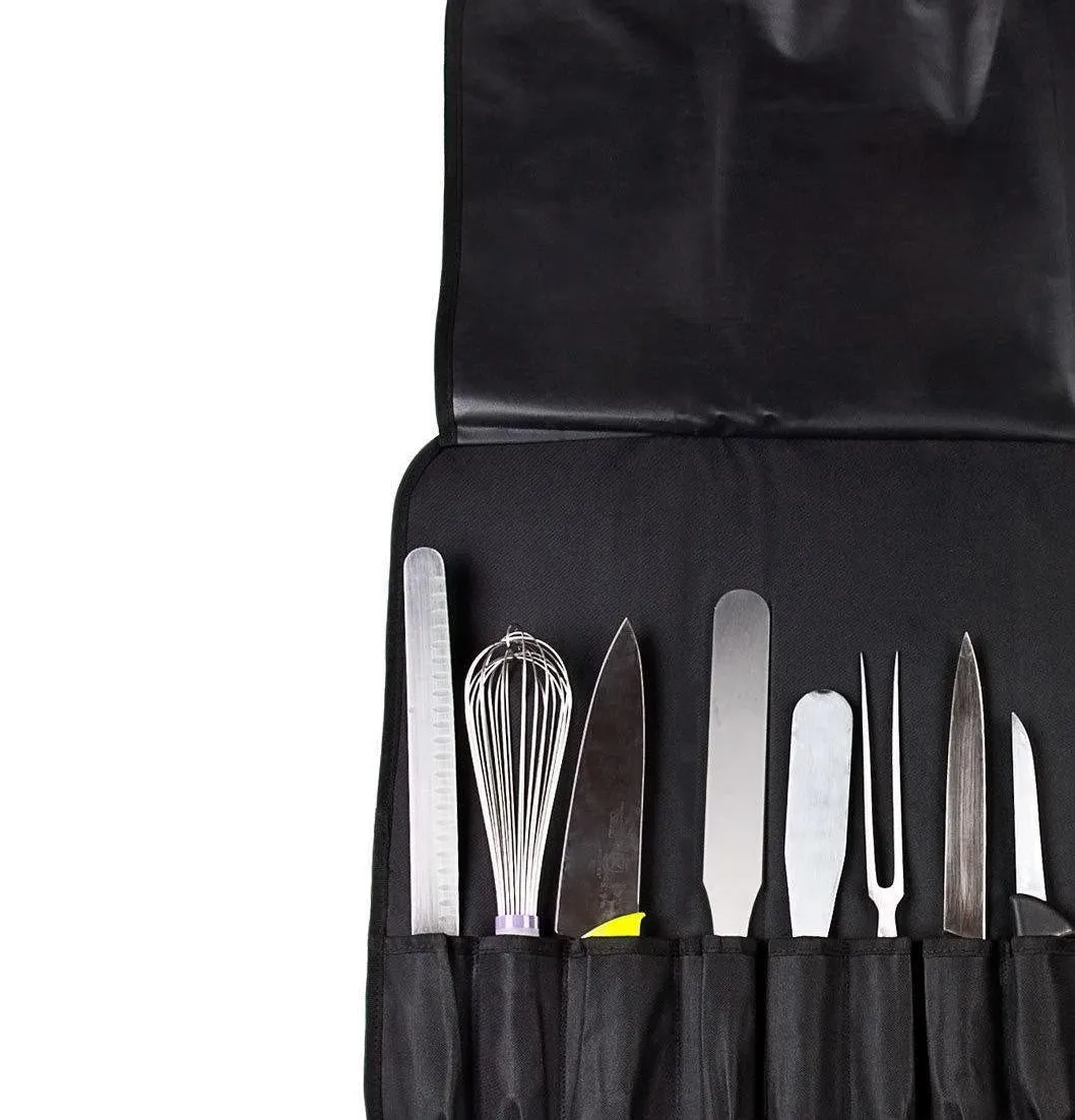 Chef Knife Roll Bag 16 Slots with An Adjustable Shoulder Strap