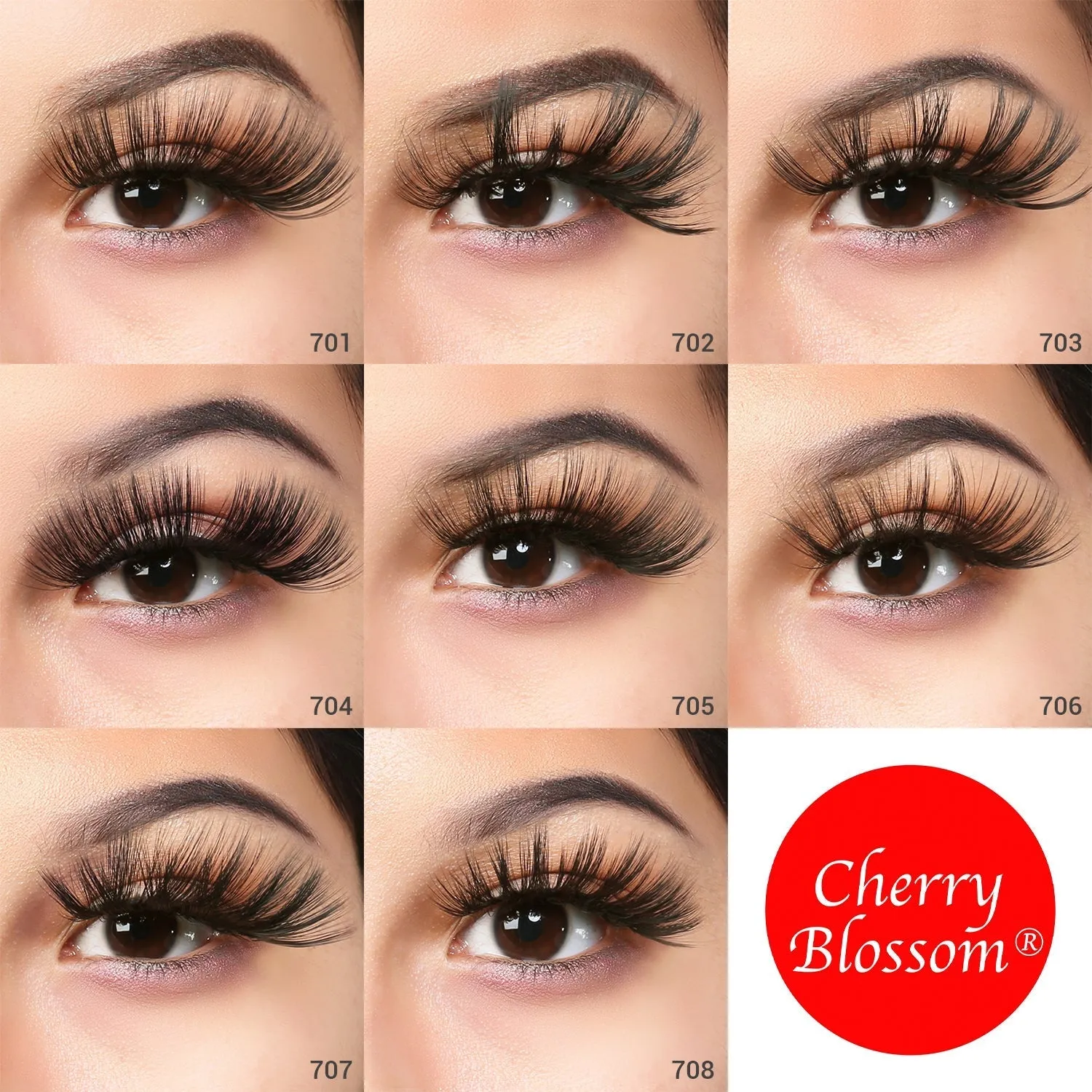 Cherry Blossom 100% Hand Made Premium 3D Faux Mink Eyelashes 25mm