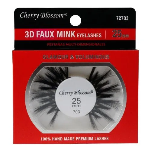 Cherry Blossom 100% Hand Made Premium 3D Faux Mink Eyelashes 25mm