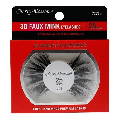 Cherry Blossom 100% Hand Made Premium 3D Faux Mink Eyelashes 25mm