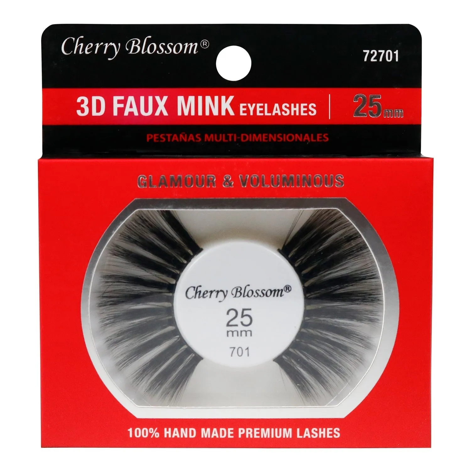 Cherry Blossom 100% Hand Made Premium 3D Faux Mink Eyelashes 25mm