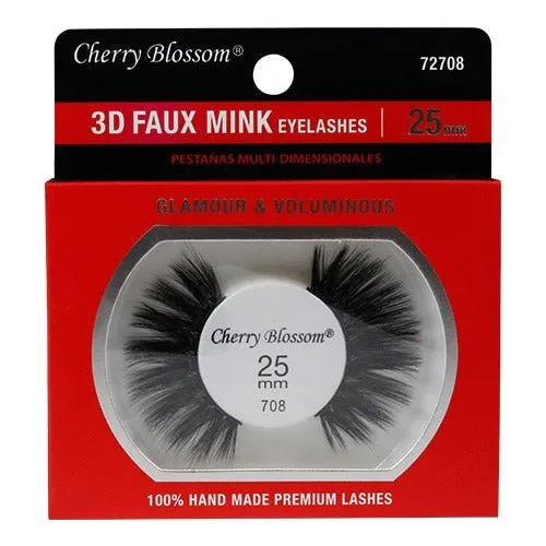 Cherry Blossom 100% Hand Made Premium 3D Faux Mink Eyelashes 25mm