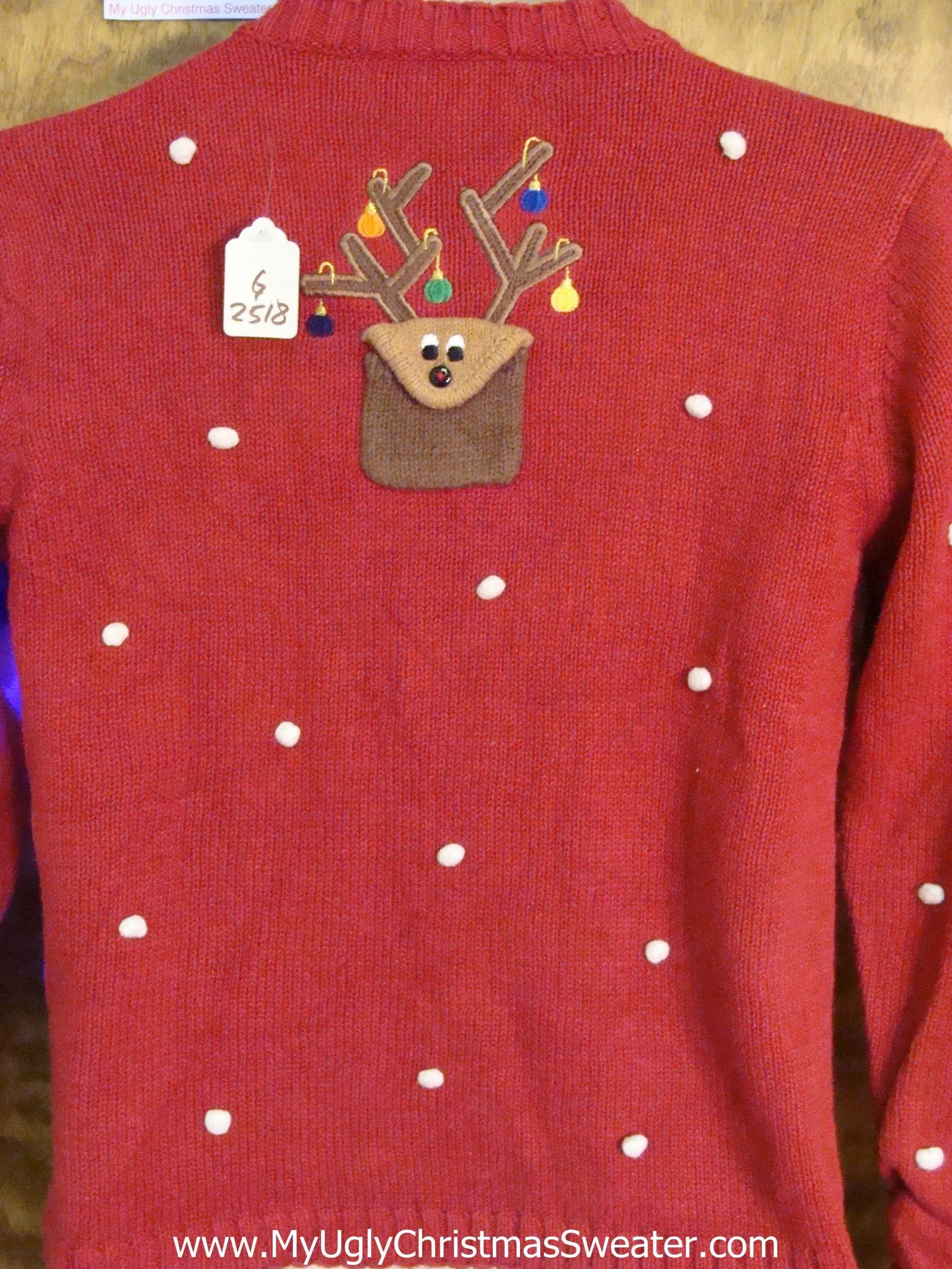 Child Fun Reindeer Light Up Cheesy Christmas Sweater
