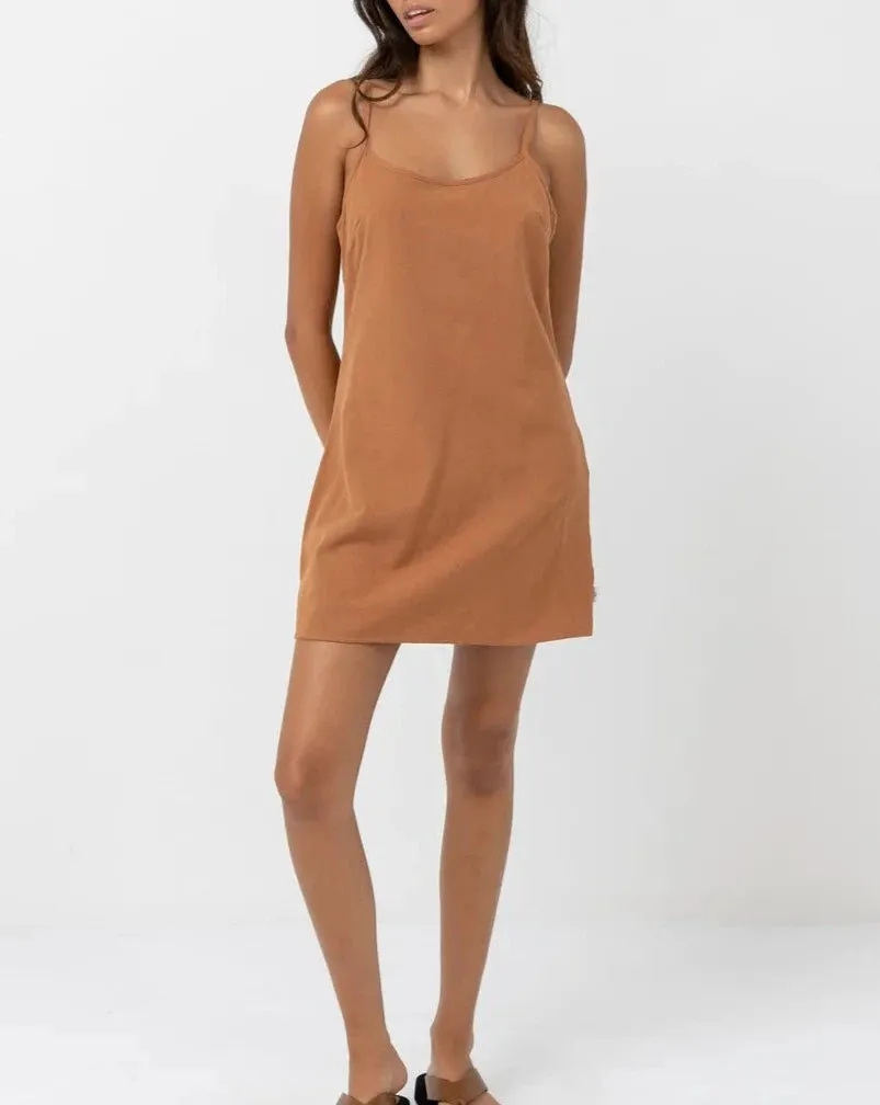 Classic Slip Dress in Caramel