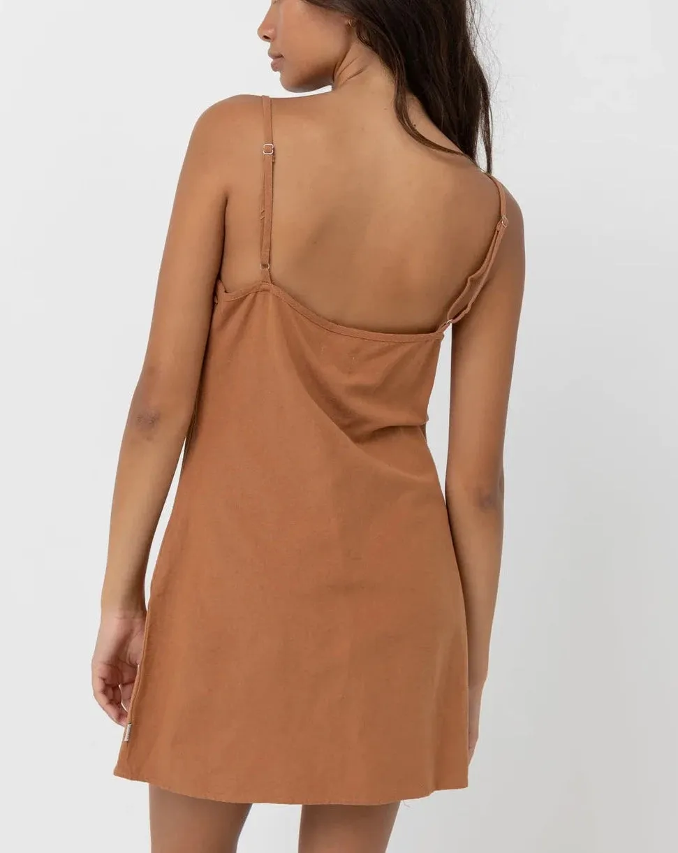 Classic Slip Dress in Caramel