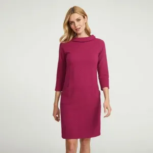 Cranberry Textured Bardot Dress