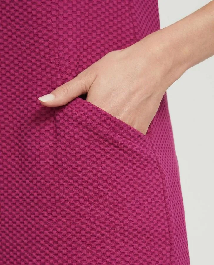 Cranberry Textured Bardot Dress