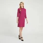 Cranberry Textured Bardot Dress