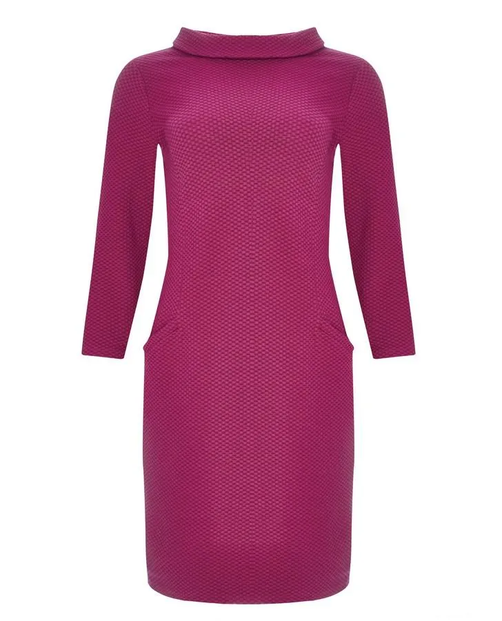 Cranberry Textured Bardot Dress