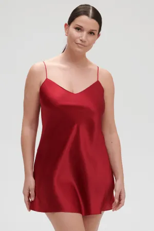 Dream Silk Nightdress Tanga Red