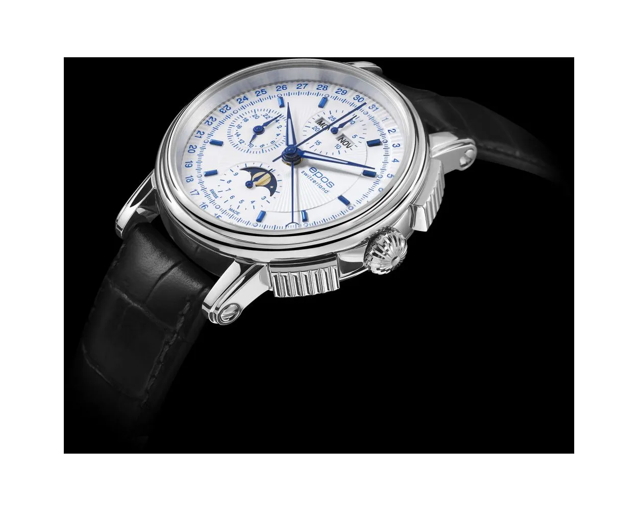 EPOS Timeless Sapphire Crystal Complication Automatic Watch