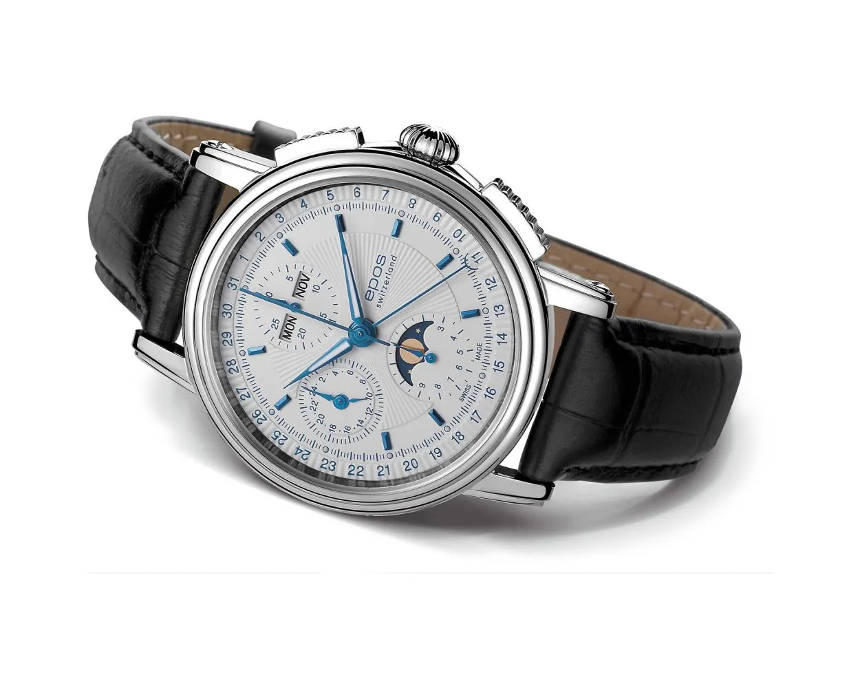 EPOS Timeless Sapphire Crystal Complication Automatic Watch