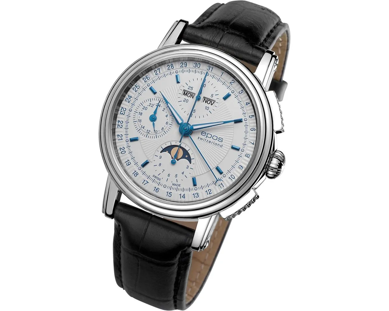 EPOS Timeless Sapphire Crystal Complication Automatic Watch